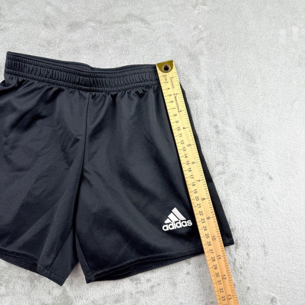 Adidas Kids Black Mesh Athletic Shorts XS 7-8Y - Picture 5 of 9